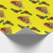 Weihnachtswrapping Papier Kerzen Geschenkpapier (Ecke)