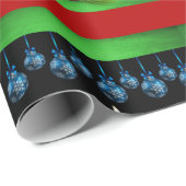 Weihnachtswrapping Papier Kerzen schwarz Geschenkpapier (Rolleneckpunkt)