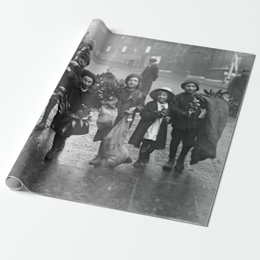 Weihnachtswrapping Papier MISTLETOE Geschenkpapier (Ungerollt)