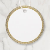 Weihnachtswrapping Papier-Nordic Gold-Geschenketik Geschenkanhänger (Rückseite)