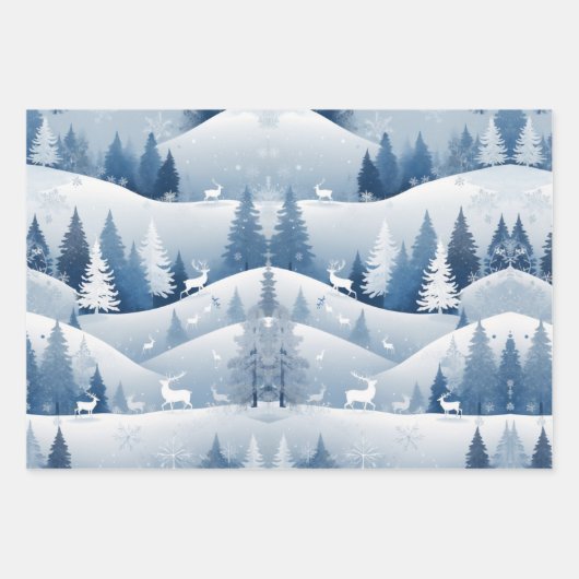 Weihnachtswrapping Papier Set von 3 (Vorderseite 2)