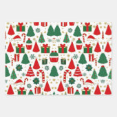 Weihnachtswrapping Papier Set von 3 (Vorderseite)