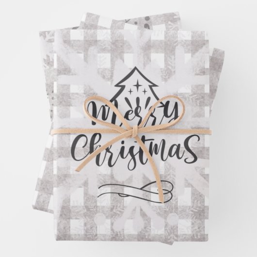 Weihnachtswrapping Papier Set von 3 (Beispiel)