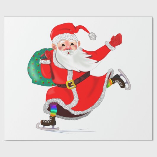 Weihnachtswrapping Papier Weihnachtsgeschenk Geschenkpapier (Flach)