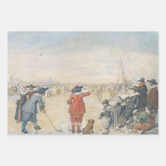 Weihnachtswrapping Papier WINTER ICE FAIR (Vorderseite 2)