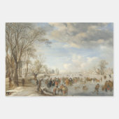 Weihnachtswrapping Papier WINTER ICE FAIR (Vorderseite)