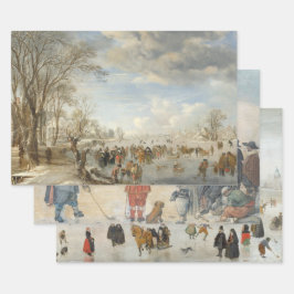 Weihnachtswrapping Papier WINTER ICE FAIR