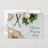 Weihnachtswrapping-Party Einladung (Vorne/Hinten)