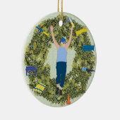 Weihnachtswreath-Agility-Lenker 2 Keramikornament (Rechts)