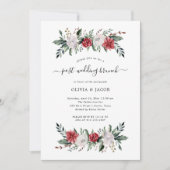 Weihnachtswreath Floral | Post Wedding Brunch Invi Einladung (Vorderseite)