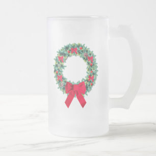 Weihnachtswreath-mattierte Tasse