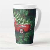 Weihnachtswreath Vintag Truck Milchtasse (Rechte Ecke)