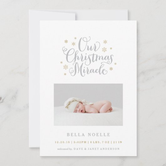 Weihnachtswunder Feiertagskarte (Vorderseite)