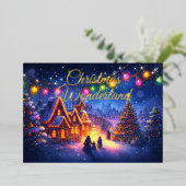 Weihnachtswunder Folien Feiertagskarte (Stehend vorne)