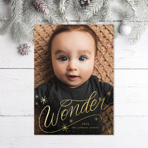 Weihnachtswunder Handschrift Foto Folien Feiertagskarte