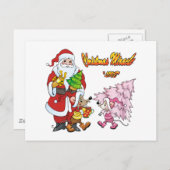 Weihnachtswunder-Liebe Feiertagspostkarte (Vorne/Hinten)