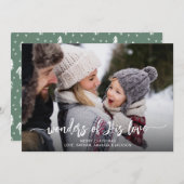 Weihnachtswunder seiner Liebe Feiertagskarte (Vorne/Hinten)