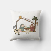 Weihnachtswunderliches Krippen-Szenenkissen Kissen (Rückseite)