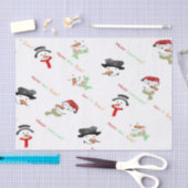 Weihnachtswunderliches Schneemann-Muster Seidenpapier (Handwerk)
