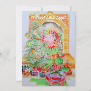 Weihnachtswunsch-Grußkarte für Kinder. Feiertagskarte