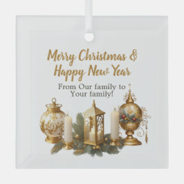 Weihnachtswunsch individuell anpassbar ornament aus glas