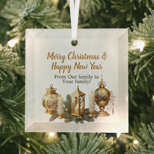 Weihnachtswunsch individuell anpassbar ornament aus glas (Insitu)