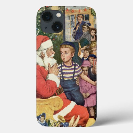 Weihnachtswunsch, Junge auf Weihnachtsmann Case-Mate iPhone Hülle (Rückseite)