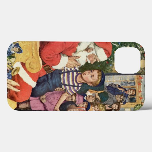 Weihnachtswunsch, Junge auf Weihnachtsmann Case-Mate iPhone Hülle (Rückseite (Horizontal))