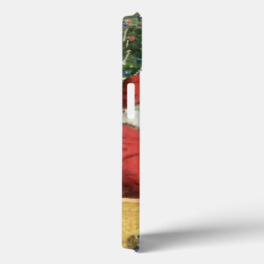 Weihnachtswunsch, Junge auf Weihnachtsmann Case-Mate iPhone Hülle (Rückseite / Rechts)