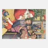 Weihnachtswunsch, Junge auf Weihnachtsmann Geschenkpapier Set (Vorderseite 2)