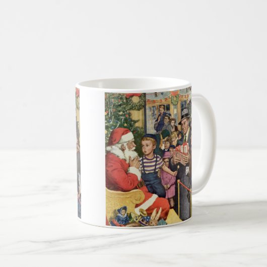 Weihnachtswunsch, Junge auf Weihnachtsmann Kaffeetasse (VorderseiteRechts)