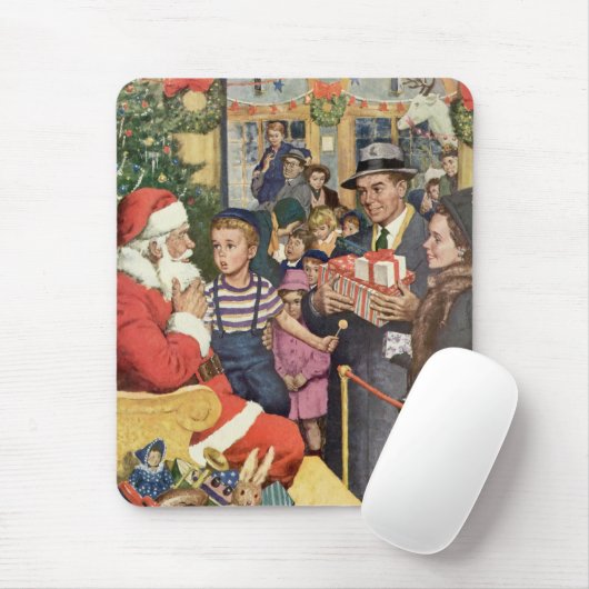 Weihnachtswunsch, Junge auf Weihnachtsmann Mousepad (Mit Mouse)