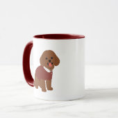 Weihnachtswunsch mit Poodle Tasse (Vorderseite Links)