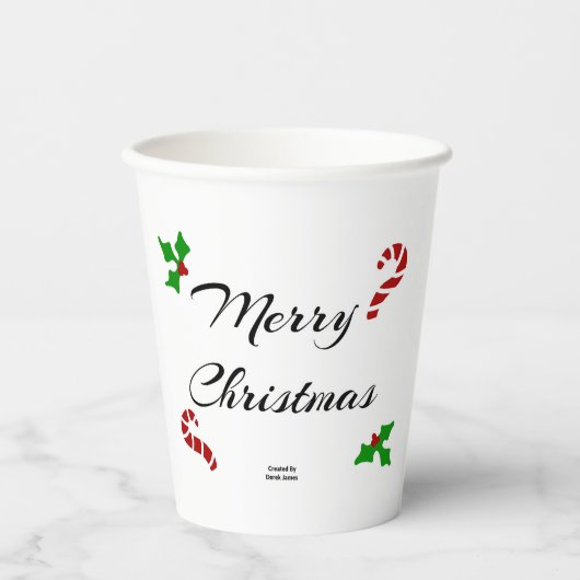 Weihnachtswunsch-Papierbecher Pappbecher (Vorderseite)