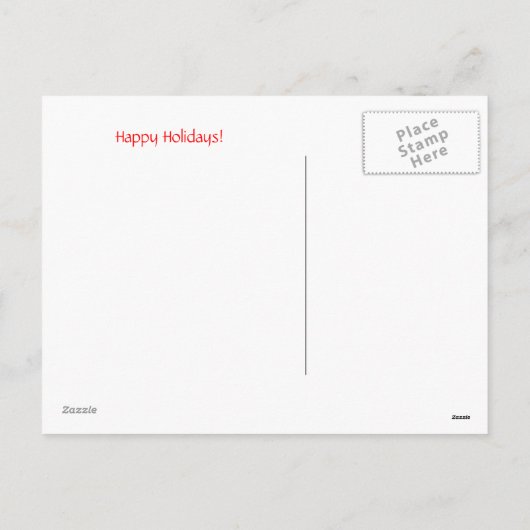 Weihnachtswunsch Postkarte (Rückseite)