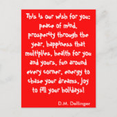 Weihnachtswunsch Postkarte (Vorderseite)