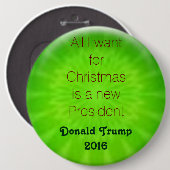 Weihnachtswunsch Trumpf 2016 Button (Vorne & Hinten)