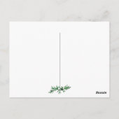 Weihnachtswunschbaum Igel Postkarte (Rückseite)