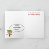 Weihnachtswunschbrief vom Weihnachtsmann (männlich Feiertagskarte (Innenseite)