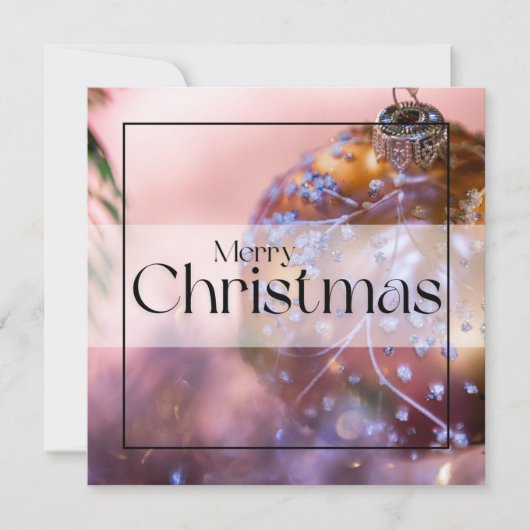 Weihnachtswünsche auf einem rosa Zierhintergrund # Feiertagskarte (Vorderseite)