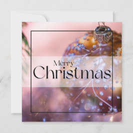 Weihnachtswünsche auf einem rosa Zierhintergrund # Feiertagskarte