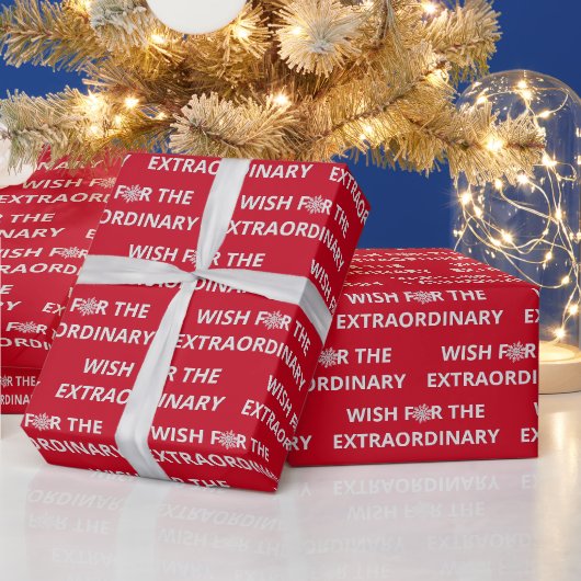 Weihnachtswünsche auf Rot Geschenkpapier (Feiertage)