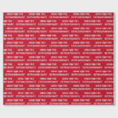 Weihnachtswünsche auf Rot Geschenkpapier (Flach)
