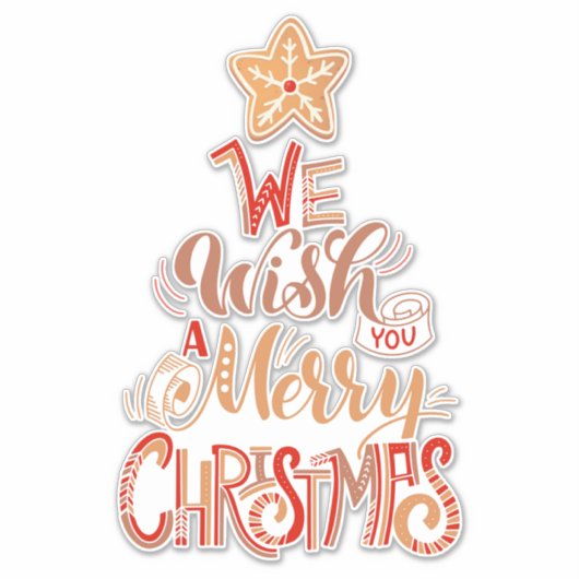 Weihnachtswünsche Aufkleber (Vorderseite)