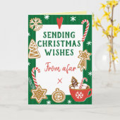 Weihnachtswünsche aus der Ferne Karte (Gelbe Blume)