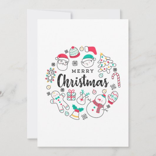 Weihnachtswünsche begrüßen einladung (Vorderseite)