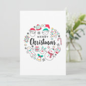 Weihnachtswünsche begrüßen einladung (Stehend Vorderseite)