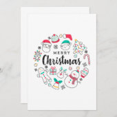 Weihnachtswünsche begrüßen einladung (Vorne/Hinten)