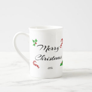 Weihnachtswünsche Bone China Tasse