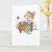 Weihnachtswünsche, die Maus beten Karte (Gelbe Blume)